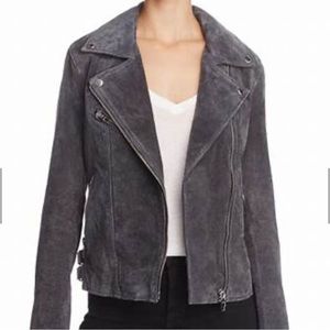 BlankNYC Medium Dark Grey Suede Moto Jacket